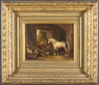KS 1989 008
<br/>
Stalinterieur met paarden
<br/>
<em>Bree, A. de (19e eeuw)</em>